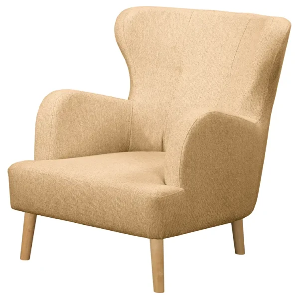 Ohrensessel Cobby Beige Strukturstoff Mosha 88 x 88 x 64cm
