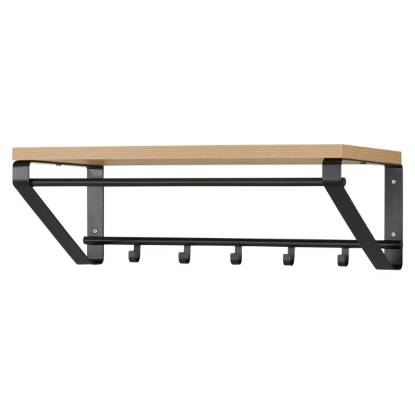 Wandgarderobe Haiger ¦ holzfarben ¦ MDF-Platte,Metall ¦ Maße (cm): B: 70 H: 23 T: 30.0 Garderoben & Kleiderstangen > Hakenleisten - Höffner
