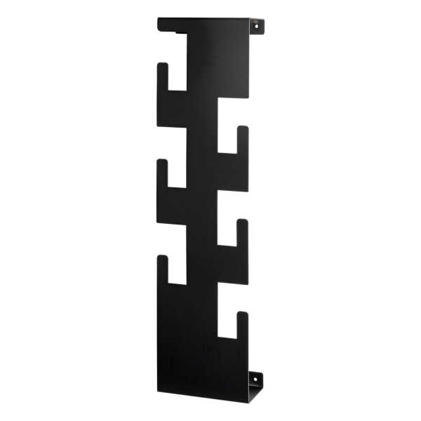 Wandgarderobe 15 x 60 cm schwarz