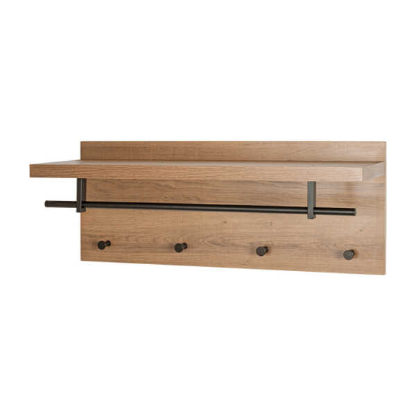 Wandgarderobe 75 x 30 cm braun/schwarz
