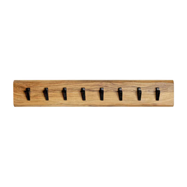 Wandgarderobe 90 x 15 cm Akazie Massivholz/schwarz