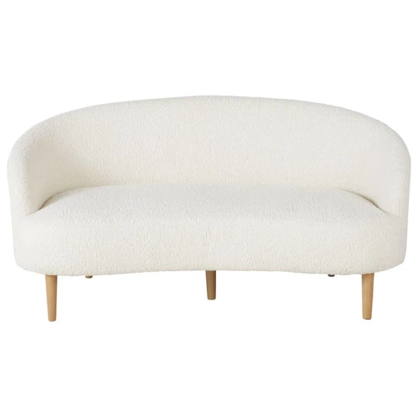 2/3-Sitzer-Sofa mit Bouclé-Bezug, weiß