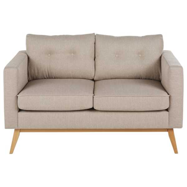 2-Sitzer-Sofa im skandinavischen Stil, beige meliert