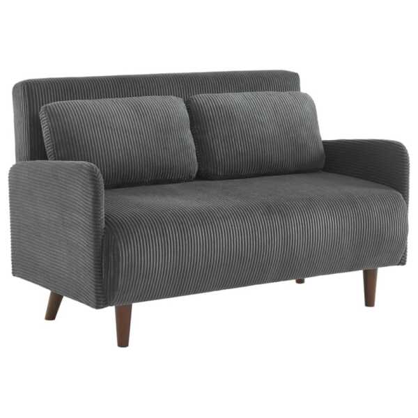 2-Sitzer-Sofa mit dunkelgrauem Cordbezug