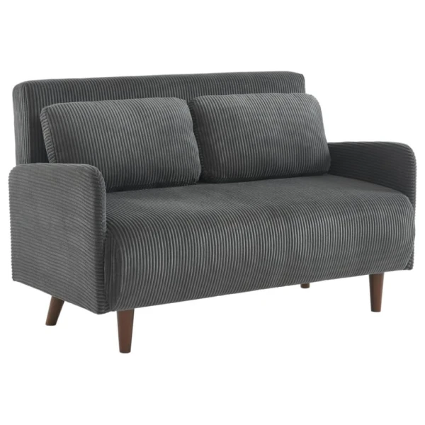 2-Sitzer-Sofa mit dunkelgrauem Cordbezug