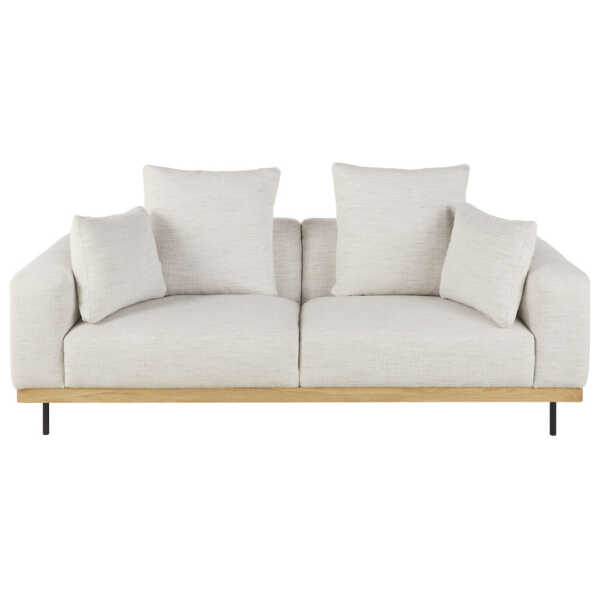 3/4-Sitzer-Sofa aus recyceltem Polyester für gewerbliche Nutzung, beige und sandfarben