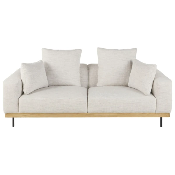 3/4-Sitzer-Sofa aus recyceltem Polyester für gewerbliche Nutzung, beige und sandfarben