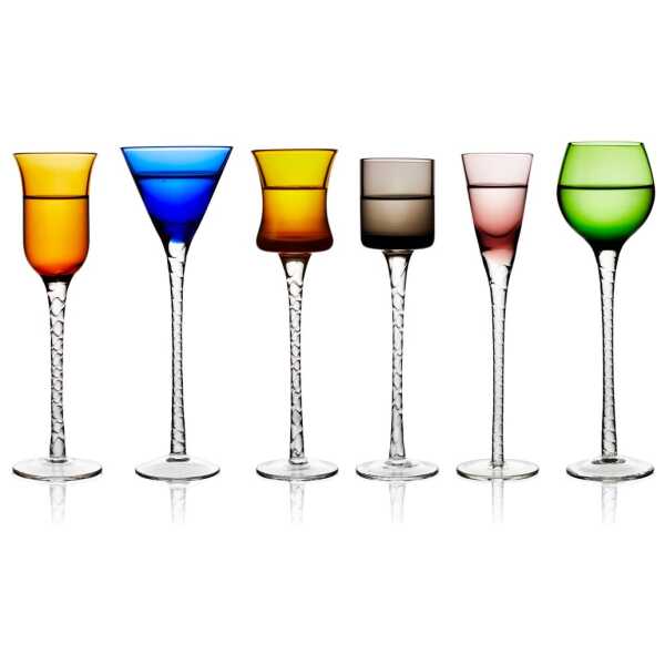 Lyngby Glas London Schnapsglas 2,5-5 cl 6 Teile Mix