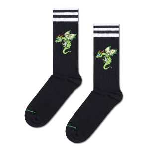 Black Dragon Sneaker Crew Sock