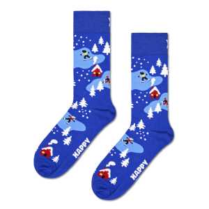 Blue Winter Night Crew Sock