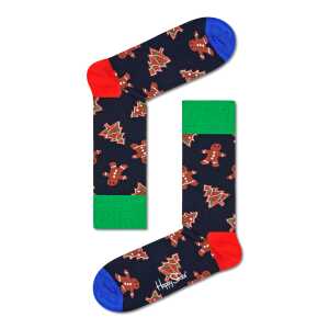 Crew Socken Gingerbread Cookies in Marineblau | Happy Socks