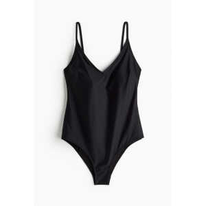 H&M Badeanzug mit wattierten Cups Schwarz, Badeanzüge in Größe 46. Farbe: Black