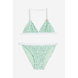 H&M Bikini Hellgrün/Geblümt, Bikinis in Größe 134/140. Farbe: Light green/floral