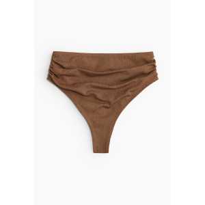 H&M High Waist Bikinihose Brazilian Braun, Bikini-Unterteil in Größe 40. Farbe: Brown