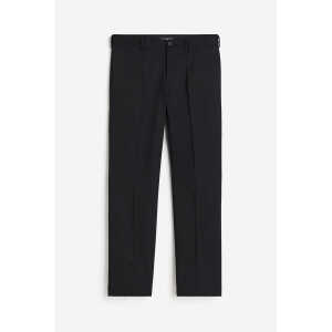 H&M Hose mit Bügelfalten in Regular Fit Schwarz, Anzughosen Größe W 33. Farbe: Black