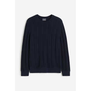 H&M Pullover Slim Fit Marineblau in Größe XL. Farbe: Navy blue