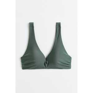 H&M Push-up-Bikinitop Khakigrün, Bikini-Oberteil in Größe 32. Farbe: Khaki green