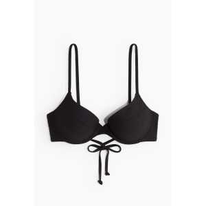 H&M Schwarz, Bikini-Oberteil in Größe 80B. Farbe: Black