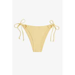 H&M Tie-Tanga Bikinihose Hellgelb, Bikini-Unterteil in Größe 36. Farbe: Light yellow