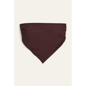 H&M Wattiertes Bandeau-Bikinitop Dunkelbraun, Bikini-Oberteil in Größe 38. Farbe: Dark brown