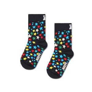 Kids Black Stars Crew Sock