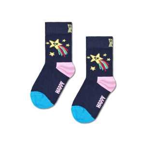 Kids Navy Shining Star Crew Sock