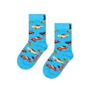 Kids Turquoise Car Crew Sock