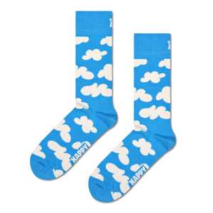 Light Blue Cloudy Crew Sock