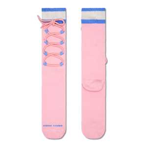 Light Pink Lace Sneaker Crew Sock