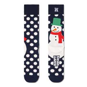 Marineblaue Jumbo Snowman Crew Socken