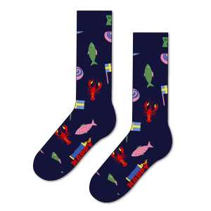 Navy Swedish Crew Sock