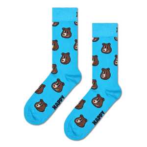 Turquoise Bear Crew Sock