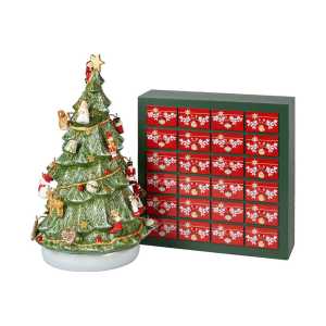 Villeroy & Boch Christmas Toys Memory Adventskalender mit Weihnachtsbaum Grün-rot