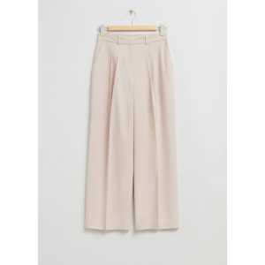 & Other Stories Elegante Hose mit hohem Bund Hellbeige, Chinohosen in Größe 34. Farbe: Light beige