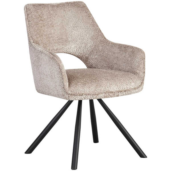 Ambia Home ARMLEHNSTUHL Schwarz, Taupe