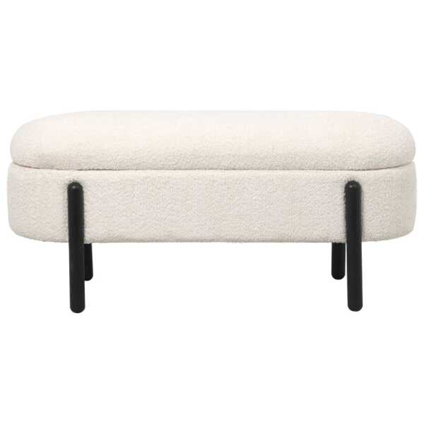 Aufbewahrungsbank aus Stoff 108x41x48cm, beige