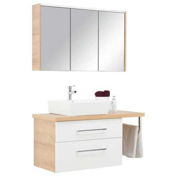 Voleo BADEZIMMER Weiß, Eiche
