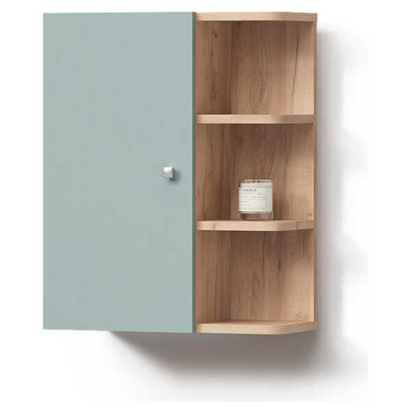 Livinity® BADSCHRANK Grün, Braun