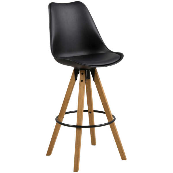 Carryhome BARHOCKER Schwarz, Eiche