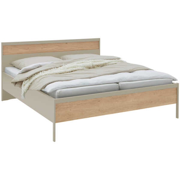 Dieter Knoll BETT Eiche, Champagner