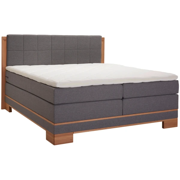 Linea Natura BOXSPRINGBETT Grau, Buche