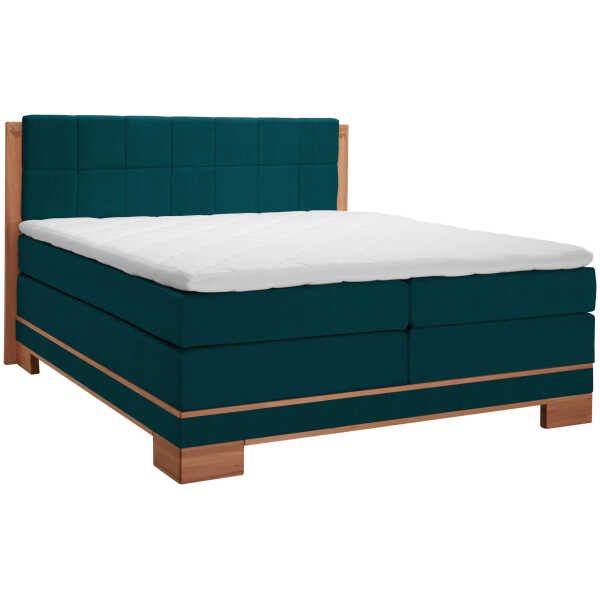 Linea Natura BOXSPRINGBETT Buche, Petrol