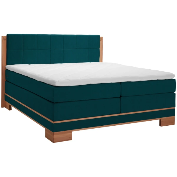 Linea Natura BOXSPRINGBETT Buche, Petrol