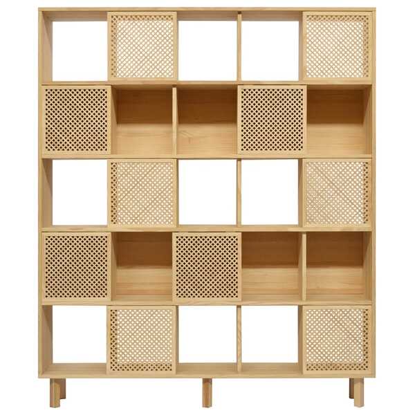 Bücherregal aus Massives Naturholz 10 Türen 160 cm Unlackiert
