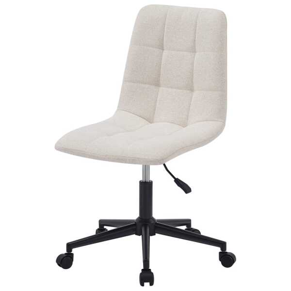Bürostuhl aus Metall und Stoff Beige