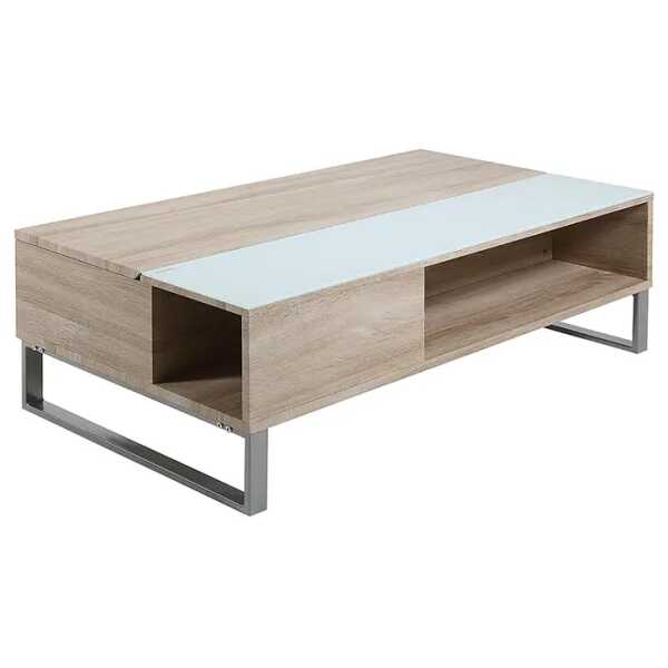 Couchtisch Dahlia 110 x 35 x 60cm Braun/Beige/Eiche Sonoma Dekor/Weiß