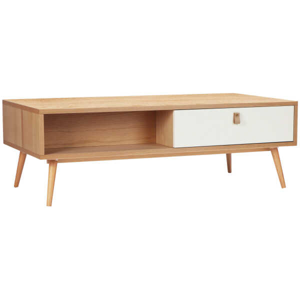 Boxxx COUCHTISCH Weiß, Eiche