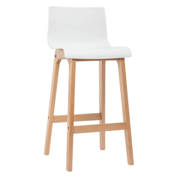 Design-Barhocker Holz und Weiß 75 cm 2 Stck. NEW SURF