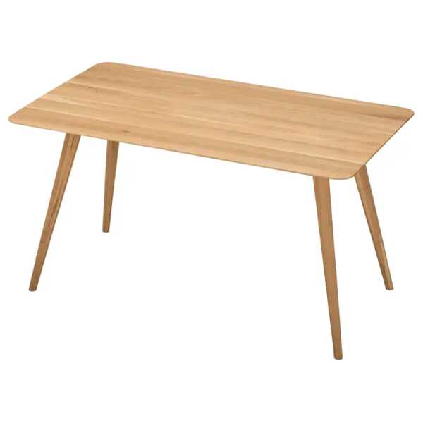 Massiver Esstisch 140 x 80cm Braun/Eiche