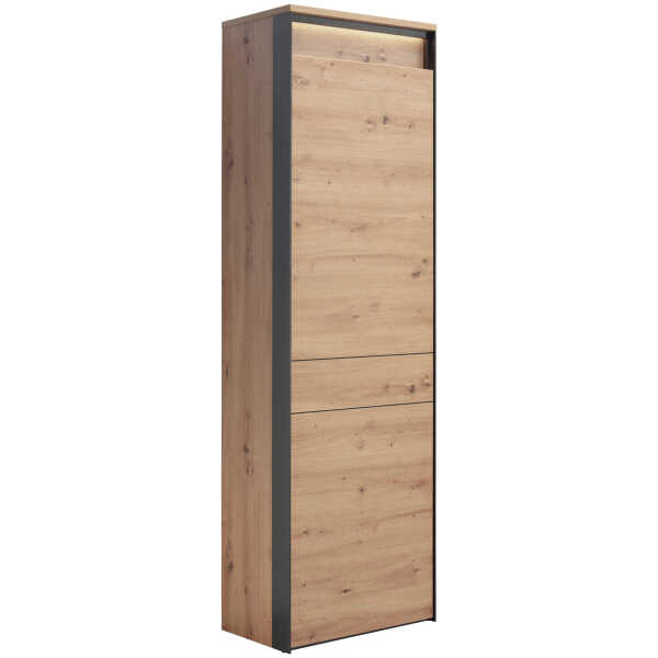 Voleo GARDEROBENSCHRANK Eiche Artisan, Schwarz